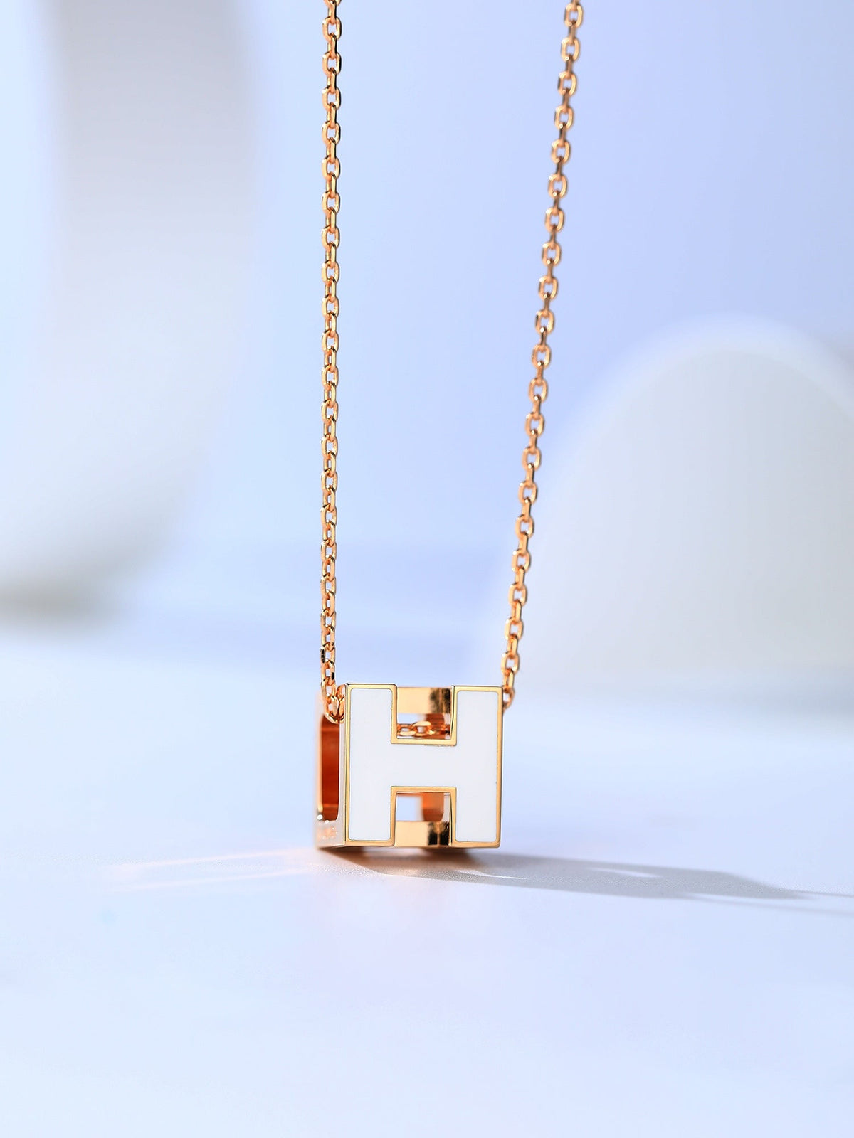 [⭐JeweliWhal]H CAGE PINK GOLD NECKLACE