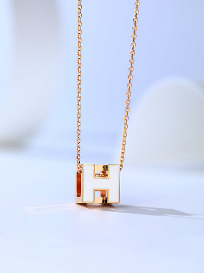 [⭐JeweliWhal]H CAGE PINK GOLD NECKLACE
