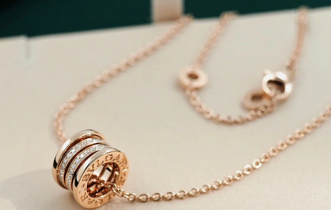 [⭐JeweliWhal]ZERO 1 PINK GOLD DIAMOND NECKLACE