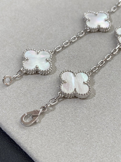 [⭐JeweliWhal]CLOVER WHITE PEARL MOP 5 MOTIF BRACELET COLLECTION