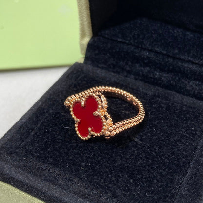 [⭐JeweliWhal]CLOVER RIVERSIBLE ROSE GOLD RING