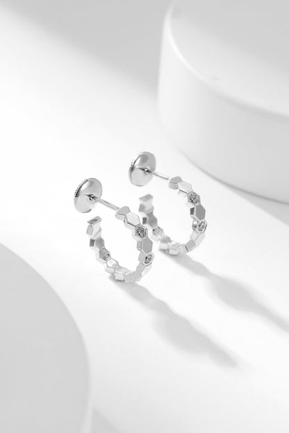 [⭐JeweliWhal]BEE LOVE DIAMOND HOOP EARRINGS