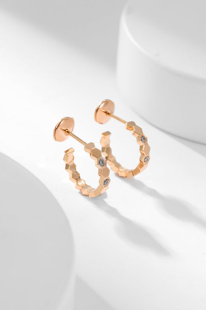 [⭐JeweliWhal]BEE LOVE DIAMOND HOOP EARRINGS