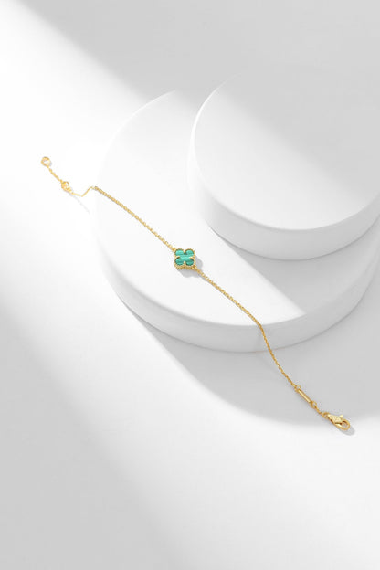 [⭐JeweliWhal]CLOVER BRACELET MALACHITE 1 MOTIF