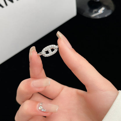 [⭐JeweliWhal]RONDE SMALL SILVER DIAMOND RING