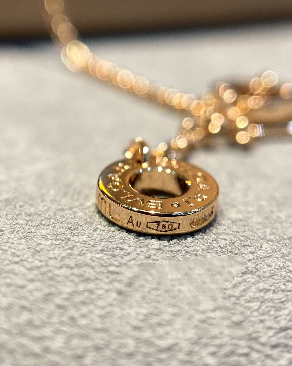 [⭐JeweliWhal]DREAM MOP DIAMOND PAVED PINK GOLD NECKLACE