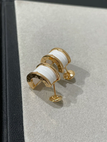 [⭐JeweliWhal]ZERO 1 PINK GOLD CERAMIC EARRINGS