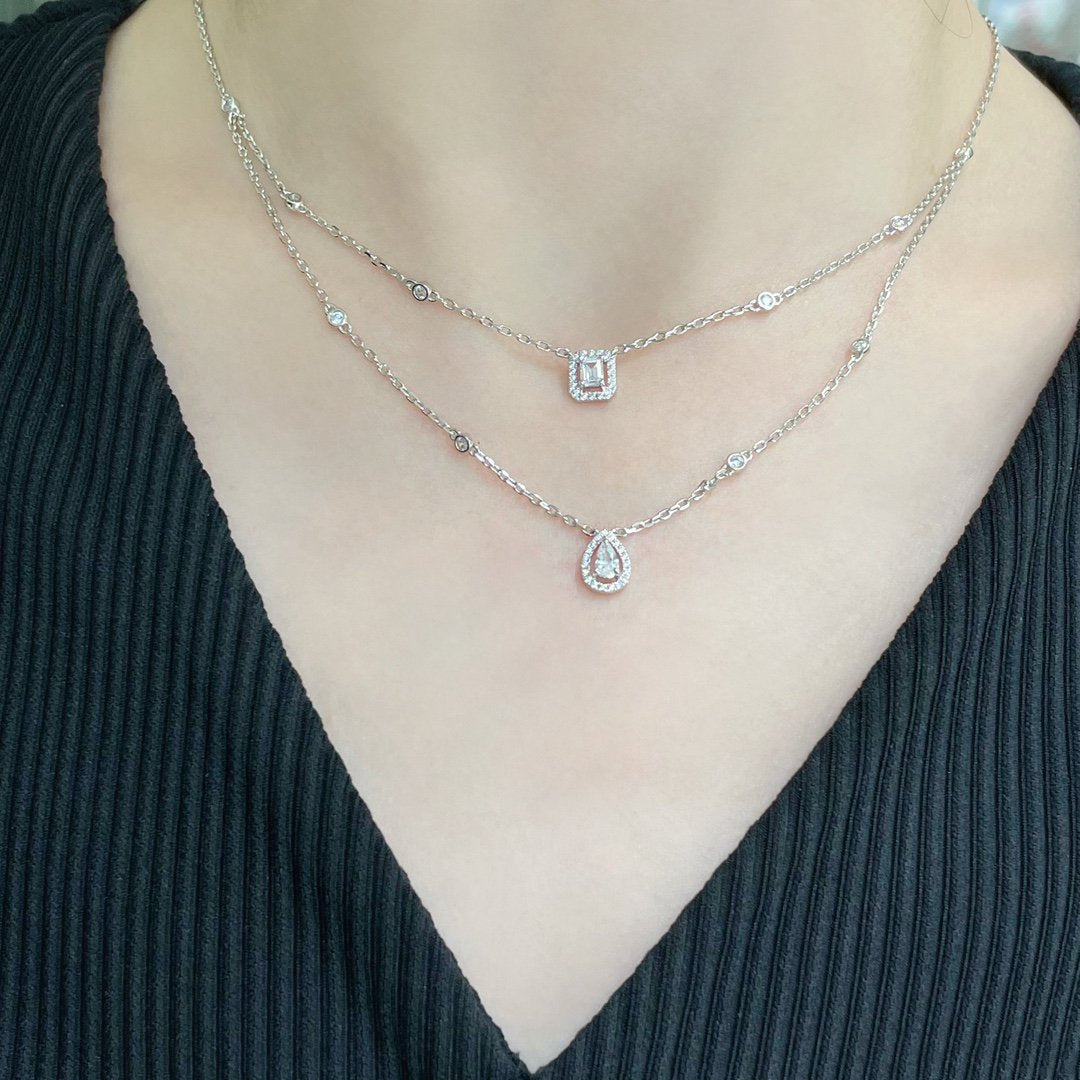 [⭐JeweliWhal]MY TWIN 2 ROW DIAMOND NECKLACE