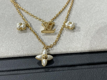 [⭐JeweliWhal]FLOWERGRAM GOLD MOP DOUBLE ROW NECKLACE