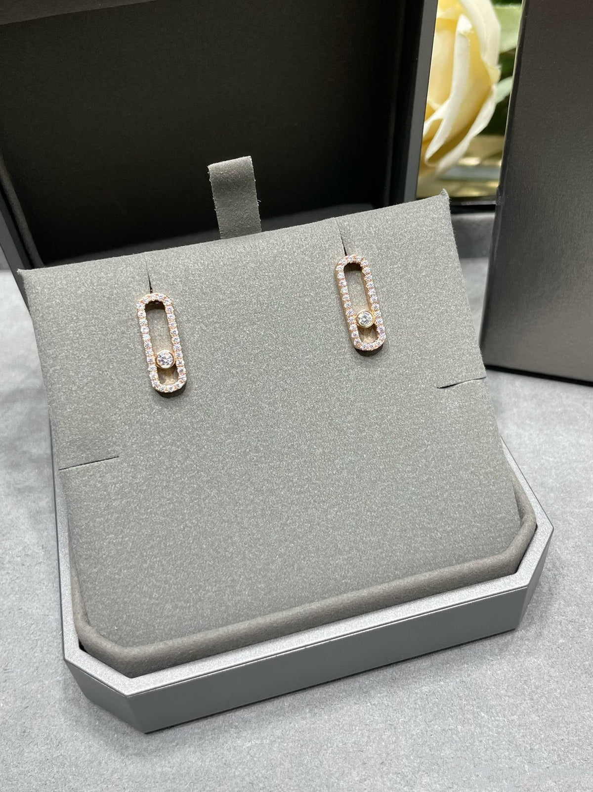 [⭐JeweliWhal]MOVE UNO STUD DIAMOND PAVED EARRINGS