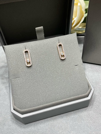 [⭐JeweliWhal]MOVE UNO STUD DIAMOND PAVED EARRINGS