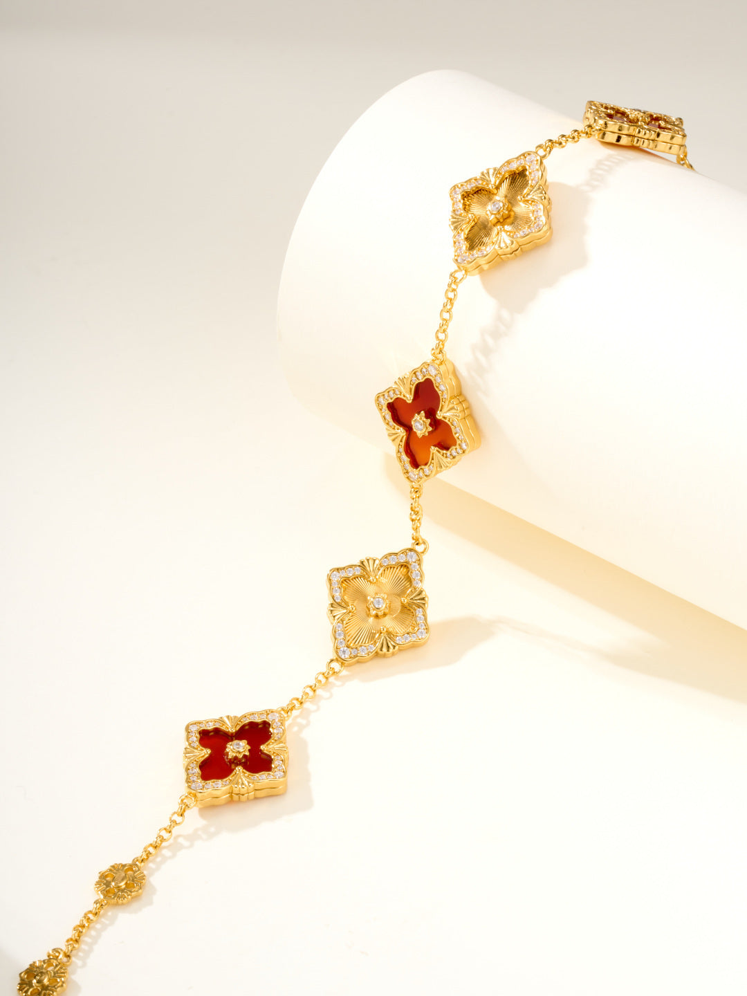 [⭐JeweliWhal]B.C.L ENAMELED Five-Flower Bracelet（Various Colors) BIG SIZE