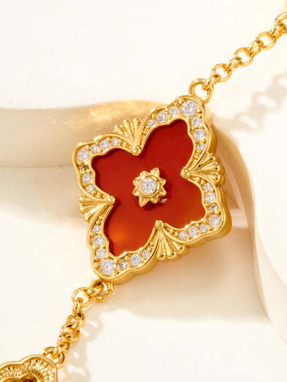 [⭐JeweliWhal]B.C.L ENAMELED Five-Flower Bracelet（Various Colors) BIG SIZE