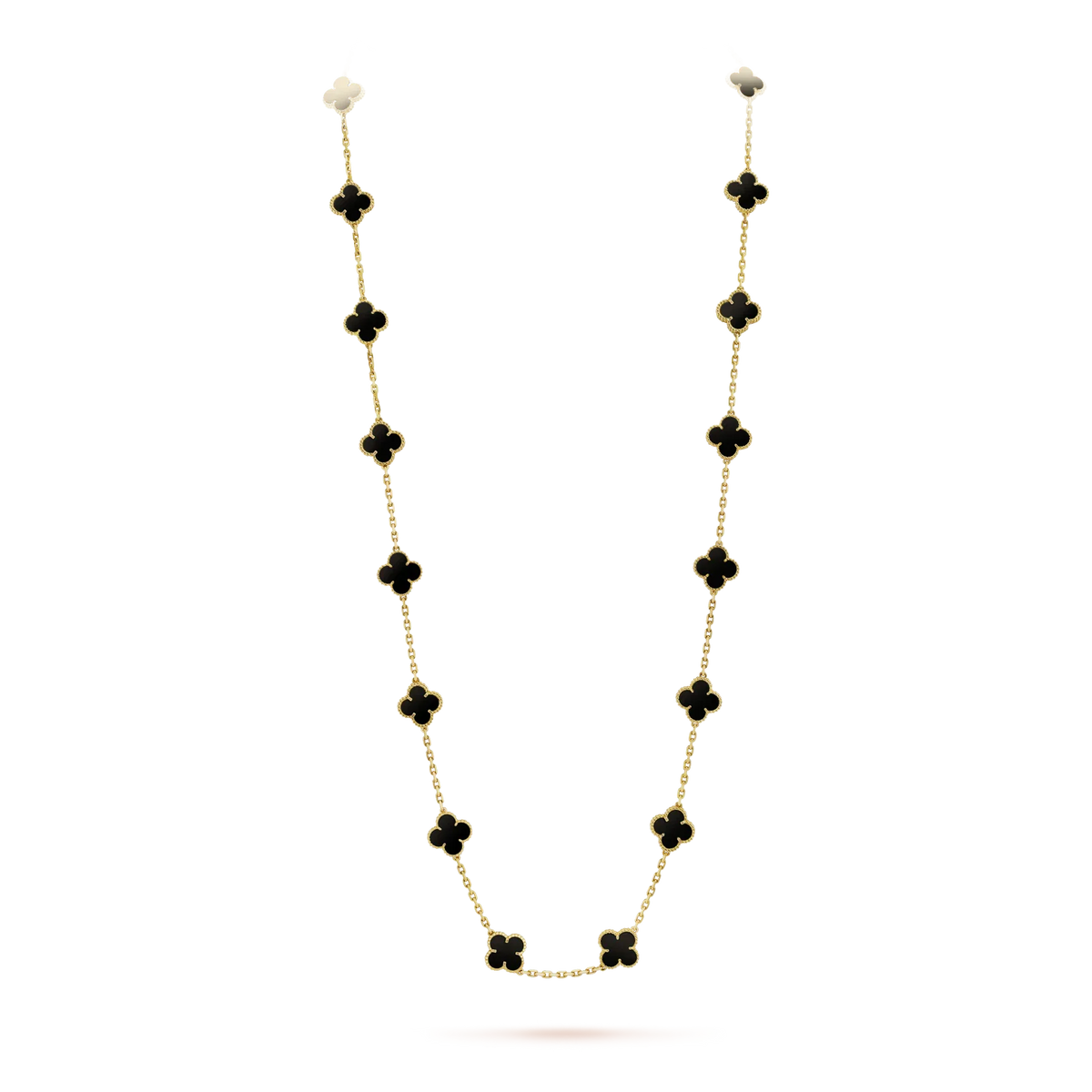 [⭐JeweliWhal]CLOVER 20 MOTIFS ONYX NECKLACE