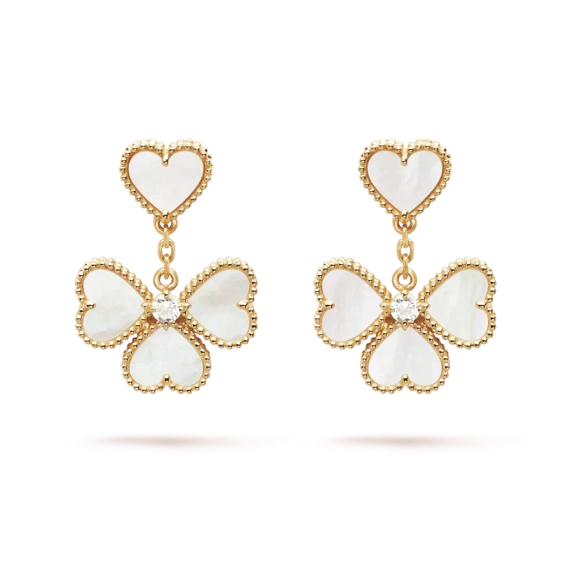 [⭐JeweliWhal]CLOVER SWEET WHITE MOP EARRINGS