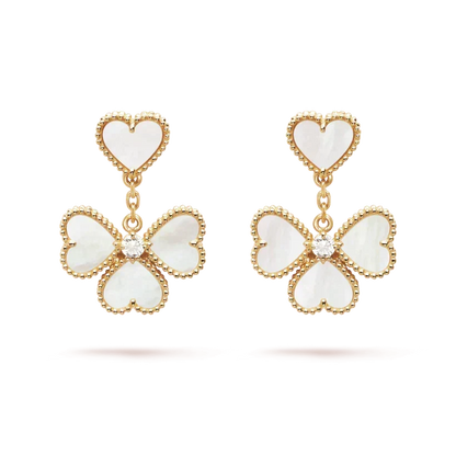 [⭐JeweliWhal]CLOVER SWEET WHITE MOP EARRINGS