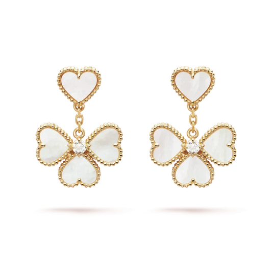 [⭐JeweliWhal]CLOVER SWEET WHITE MOP EARRINGS
