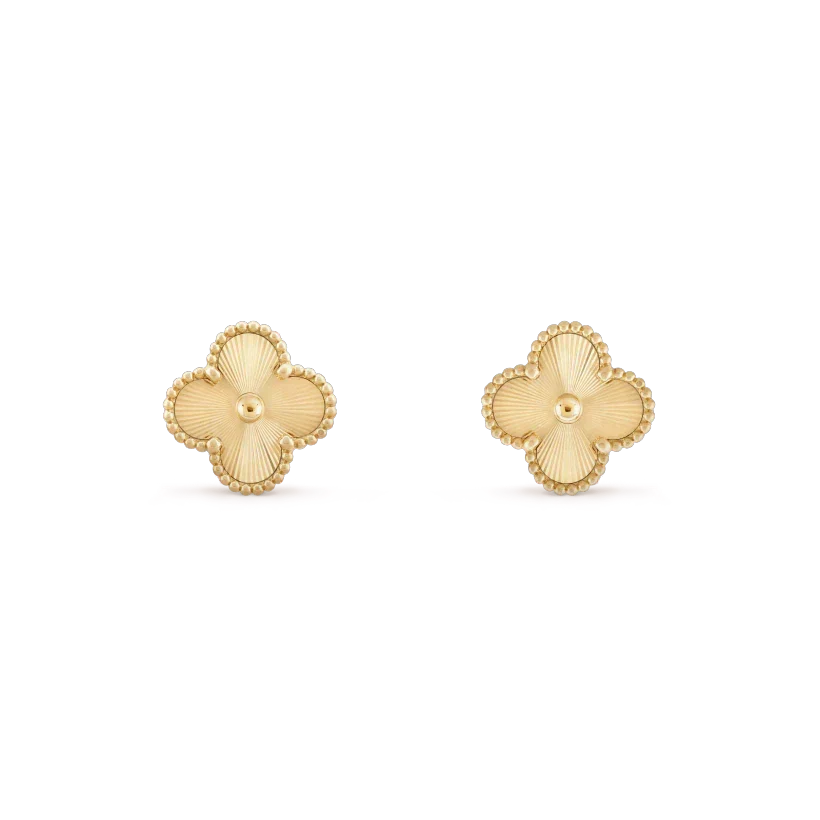 [⭐JeweliWhal]CLOVER MINI 9.5MM LASER EARRINGS