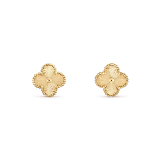 [⭐JeweliWhal]CLOVER MINI 9.5MM LASER EARRINGS