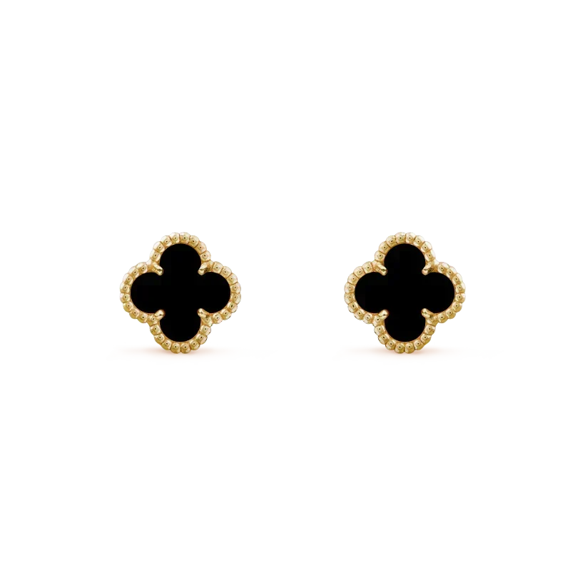 [⭐JeweliWhal]CLOVER MINI 9.5MM BLACK MOP EARRINGS