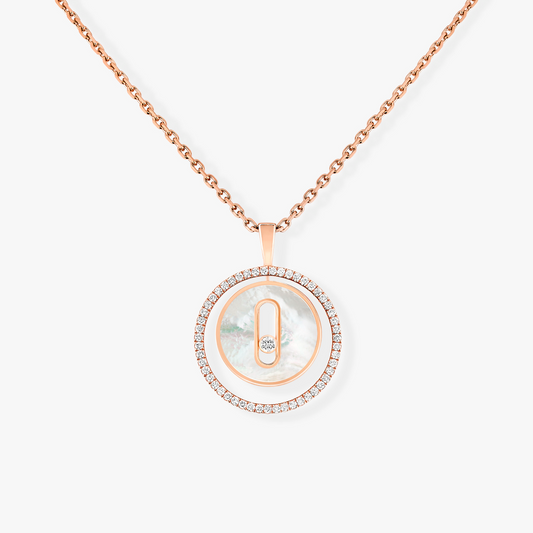 [⭐JeweliWhal]Demo MOVE 1 DIAMOND WHITE MOTHER OF PEARL PINK GOLD DIAMOND NECKLACE