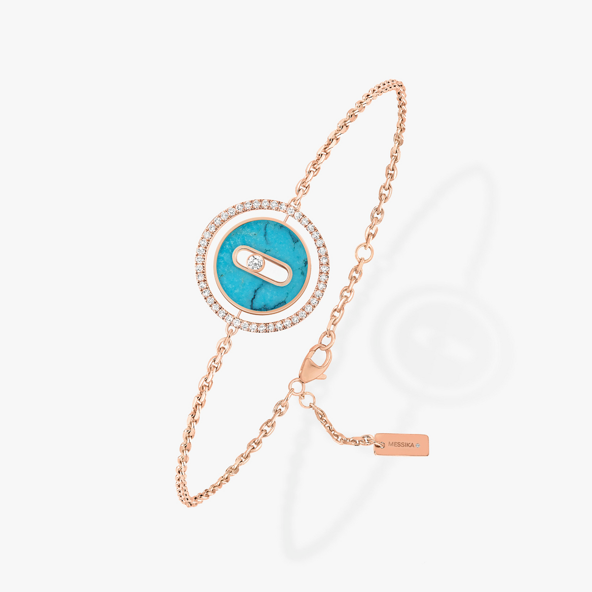 [⭐JeweliWhal]Demo MOVE TURQUOISE PINK GOLD DIAMOND BRACELET