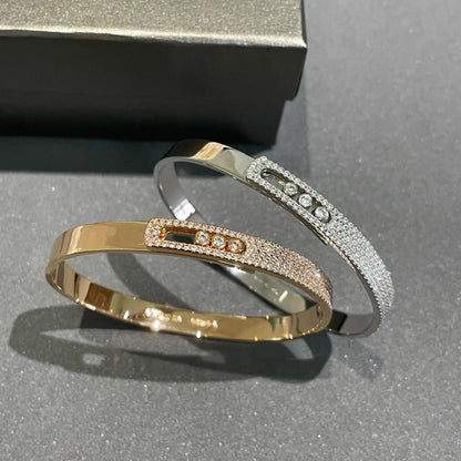[⭐JeweliWhal]Move Noa Rose Gold Pavé Diamond Bangle Bracelet