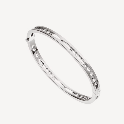 [⭐JeweliWhal]ZERO 1 SPIRAL LOGO SILVER BRACELET