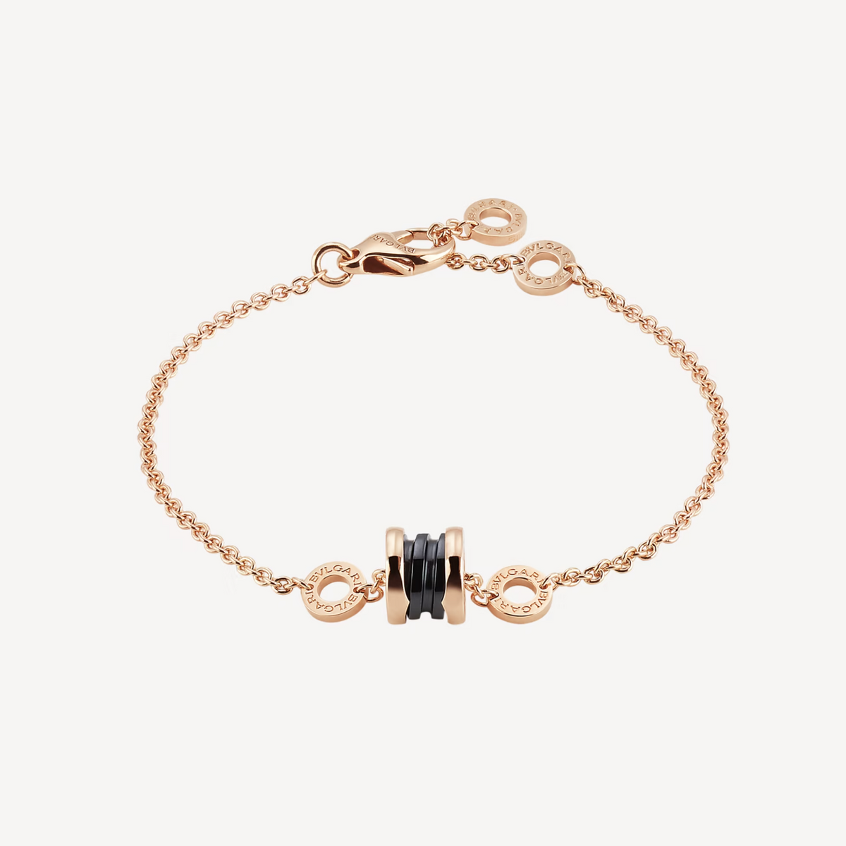 [⭐JeweliWhal]ZERO 1 SOFT PINK GOLD AND BLACK CERAMIC BRACELET