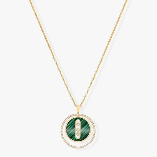 [⭐JeweliWhal]Demo MOVE 3 DIAMOND MALACHITE GOLD DIAMOND NECKLACE