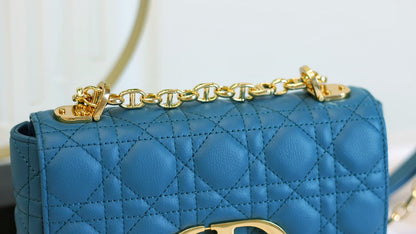 CARO MINI BAG 20 IN COBALT BLUE CALFSKIN