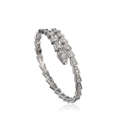 [⭐JeweliWhal]SERPENTI BRACELET 6MM SILVER DIAMOND