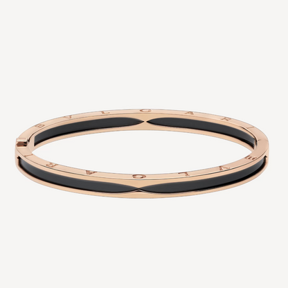 [⭐JeweliWhal]ZERO 1 PINK GOLD WITH BLACK CERAMIC BRACELET