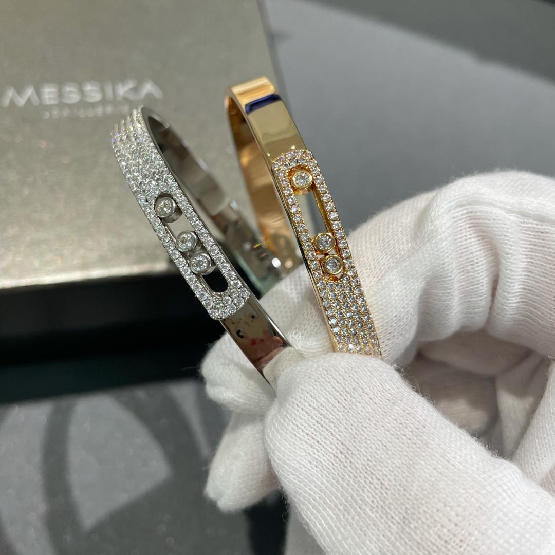 [⭐JeweliWhal]Move Noa Rose Gold Pavé Diamond Bangle Bracelet