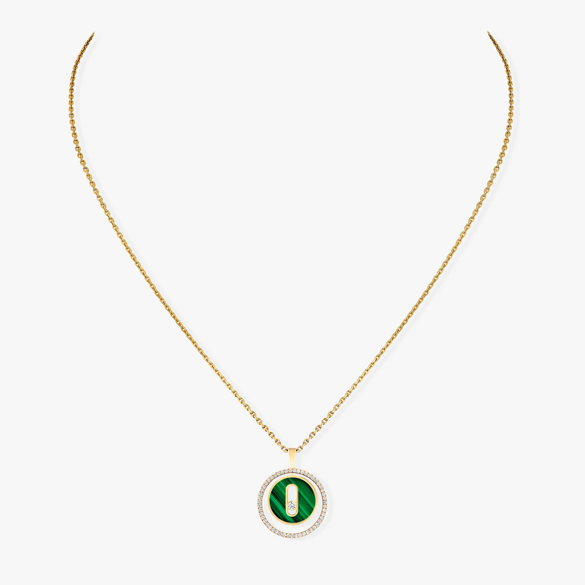 [⭐JeweliWhal]Demo MOVE 1 DIAMOND MALACHITE GOLD DIAMOND NECKLACE