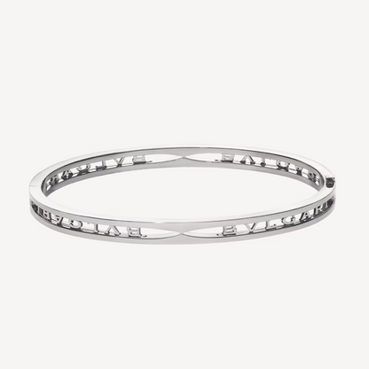 [⭐JeweliWhal]ZERO 1 SPIRAL LOGO SILVER BRACELET