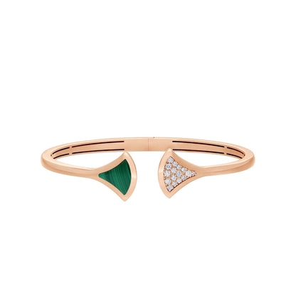 [⭐JeweliWhal]DREAM BRACELET OPEN MALACHITE PINK GOLD