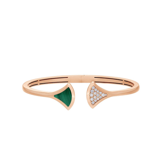 [⭐JeweliWhal]DREAM BRACELET OPEN MALACHITE PINK GOLD