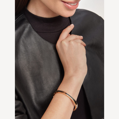 [⭐JeweliWhal]ZERO 1 PINK GOLD WITH BLACK CERAMIC BRACELET