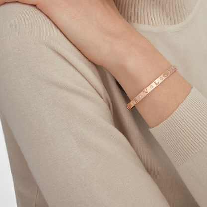 [⭐JeweliWhal]ZERO 1 PINK GOLD 12 DIAMONDS BRACELET