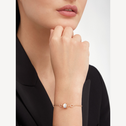 [⭐JeweliWhal]ZERO 1 SOFT PINK GOLD AND WHITE CERAMIC BRACELET