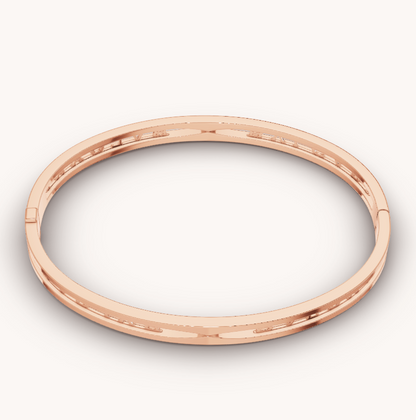 [⭐JeweliWhal]ZERO 1 SPIRAL LOGO PINK GOLD BRACELET