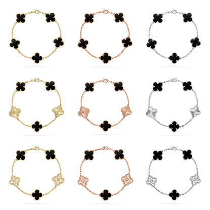 [⭐JeweliWhal] CLOVER 5 MOTIF ONYXS BRACELET COLLECTION