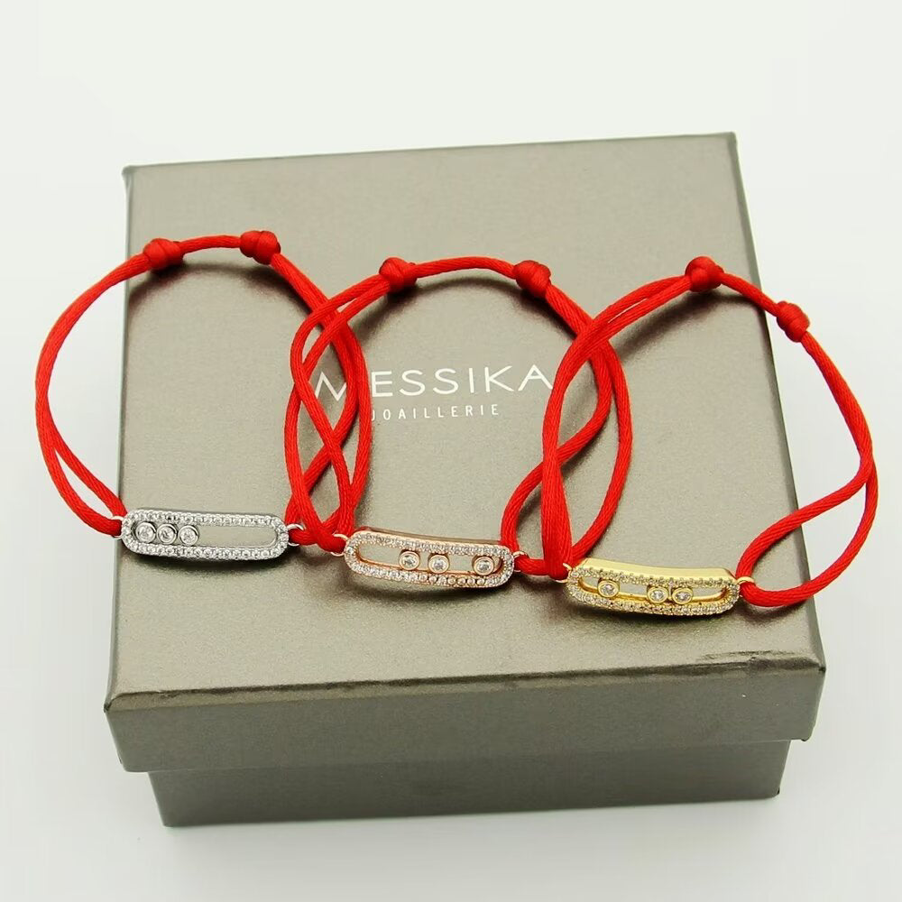 [⭐JeweliWhal]Messika Care(s) pink cord pavé bracelet