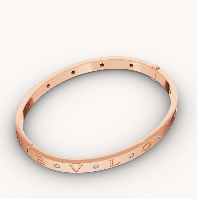 [⭐JeweliWhal]ZERO 1 PINK GOLD 12 DIAMONDS BRACELET