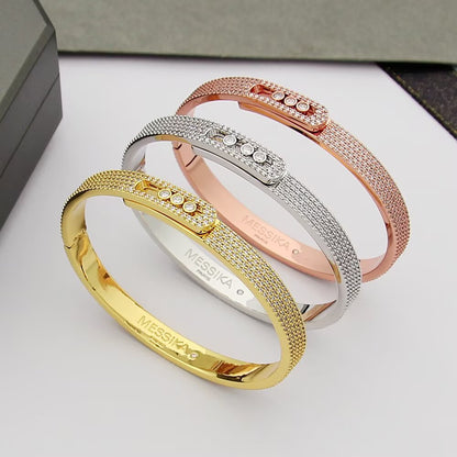 [⭐JeweliWhal]Move Noa Full Pavé Diamond Bangle Bracelet