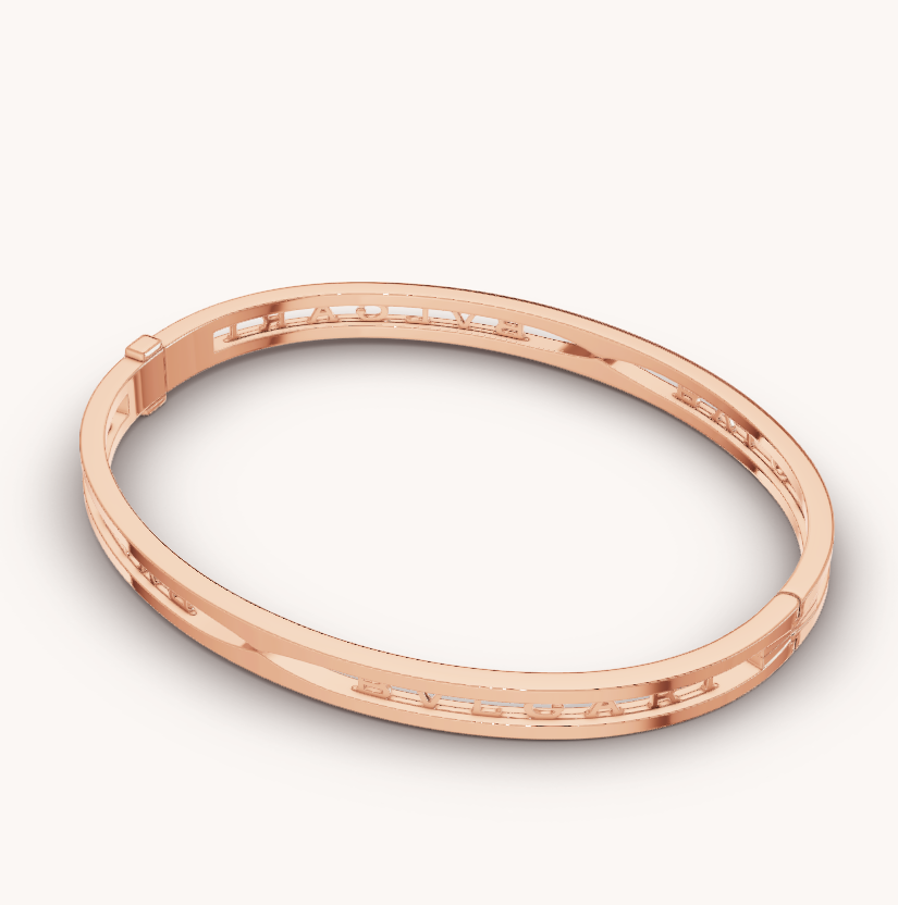[⭐JeweliWhal]ZERO 1 SPIRAL LOGO PINK GOLD BRACELET