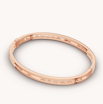 [⭐JeweliWhal]ZERO 1 SPIRAL LOGO PINK GOLD BRACELET