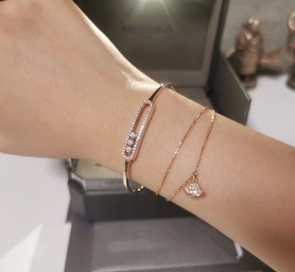 [⭐JeweliWhal]Move Pavé Diamond Bangle Bracelet M