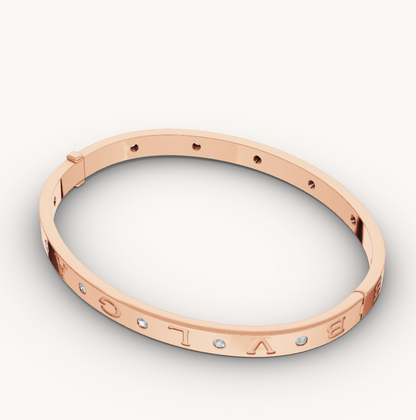 [⭐JeweliWhal]ZERO 1 PINK GOLD 12 DIAMONDS BRACELET